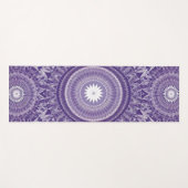 Paarse en Roze Mandala Print Dual-Sided Yoga Mat (Voorkant (horizontaal))