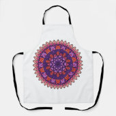 Paarse en roze mandala schort (Voorkant)