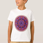 Paarse en roze mandala t-shirt (Voorkant)
