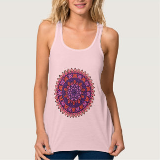 Paarse en roze mandala tanktop