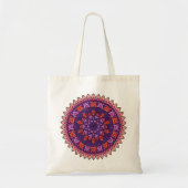 Paarse en roze mandala tote bag (Voorkant)
