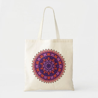 Paarse en roze mandala tote bag