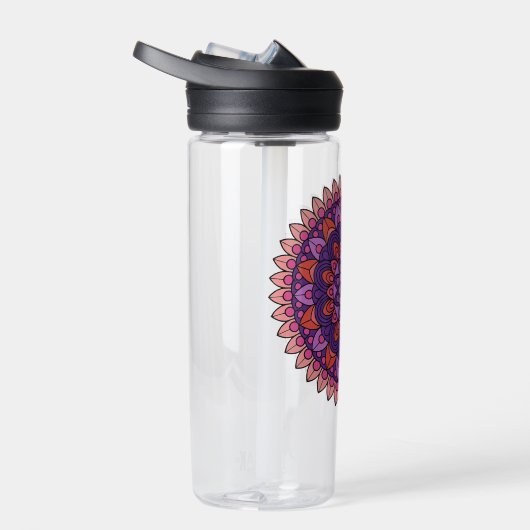 Paarse en roze mandala waterfles (Rechts)