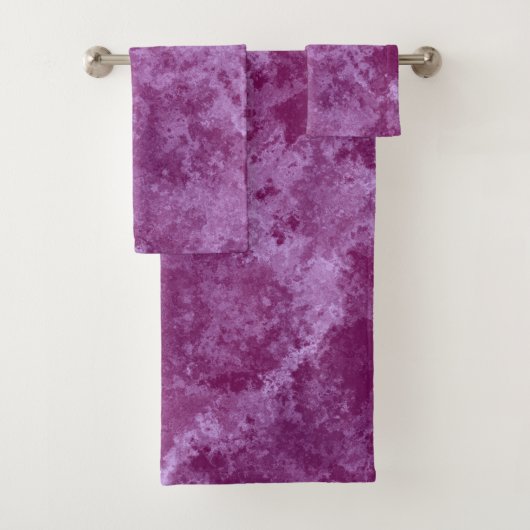 paarse en roze Marmer abstract Bad Handdoek (Insitu)