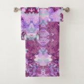 Paarse en roze marmer Stone textuur Bad Handdoek (Insitu)