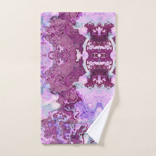 Paarse en roze marmer Stone textuur Bad Handdoek (Handdoek)