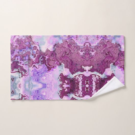 Paarse en roze marmer Stone textuur Bad Handdoek (Handdoek)