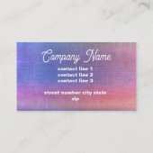 paarse en roze minimalistische distressed paint cu visitekaartje (Achterkant)