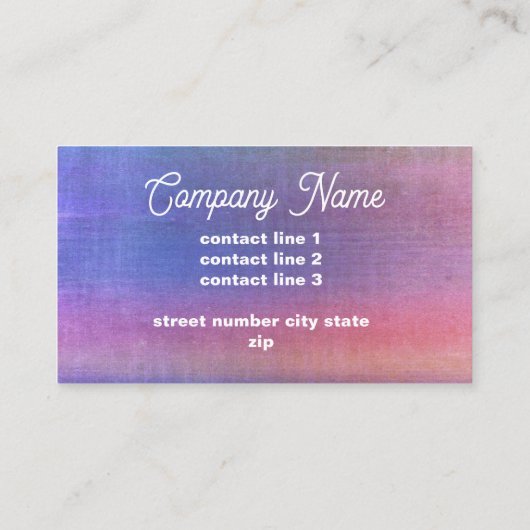 paarse en roze minimalistische distressed paint cu visitekaartje (Achterkant)
