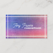 paarse en roze minimalistische distressed paint cu visitekaartje (Voorkant)