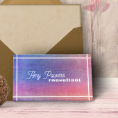 paarse en roze minimalistische distressed paint cu visitekaartje