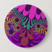 Paarse en Roze Mod Ronde Button 4,0 Cm (Voorkant)