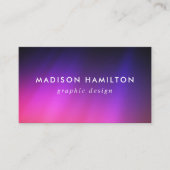 Paarse en roze noorderlicht visitekaartje (Voorkant)