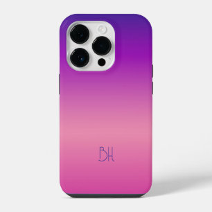 Paarse en roze ombre-achtergrond iPhone 14 plus hoesje