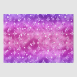 Paarse en Roze Ombre Glitter Hemels Patroon Tissuepapier