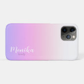 Paarse en roze ombre ontwerp Case-Mate iPhone case (Achterkant (horizontaal))