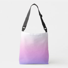 Paarse en roze ombre-ontwerp crossbody tas