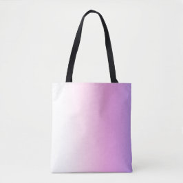 Paarse en roze ombre ontwerp fleece deken tote bag
