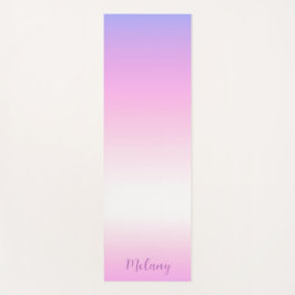 Paarse en roze ombre-ontwerp met naam yogamat