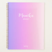 Paarse en roze ombre-ontwerp planner (Voorkant)