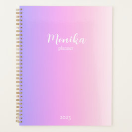 Paarse en roze ombre-ontwerp planner