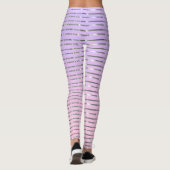 Paarse en roze ombre zilverstrepen strepen leggings (Achterkant)