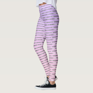 Paarse en roze ombre zilverstrepen strepen leggings