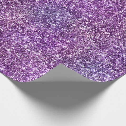Paarse en roze oogstgradiënt glitter cadeaupapier (Hoek)