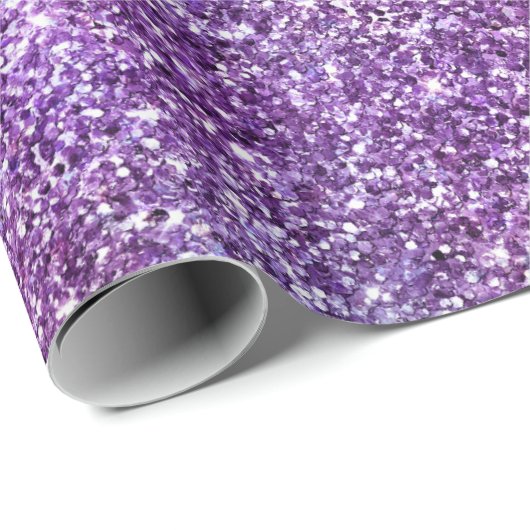 Paarse en roze oogstgradiënt glitter cadeaupapier (Rol Hoek)