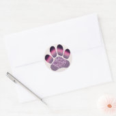 Paarse en roze opdruk ronde sticker (Envelop)
