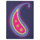 Paarse en Roze Paisley Klembord (Achterkant)