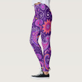 Paarse en Roze Paisley Leggings (Links)