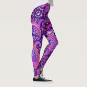 Paarse en Roze Paisley Leggings (Rechts)