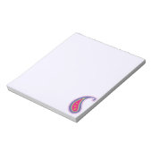 Paarse en Roze Paisley Notitieblok (Linkerzijde)