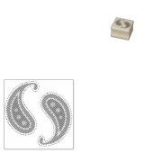 Paarse en Roze Paisley Rubberstempel (Gestempeld)