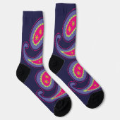 Paarse en Roze Paisley Sokken (Rechts)