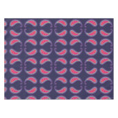 Paarse en Roze Paisley Tafelkleed (Voorkant (Horizontaal))