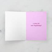 Paarse en Roze Pasen Kaart (Binnen)