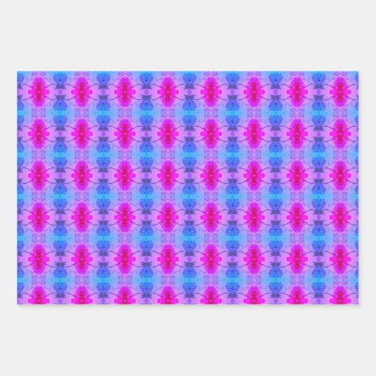 Paarse en roze plankvoering of ladevoering inpakpapier vel (Voorkant 3)