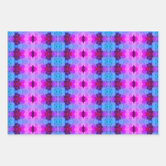 Paarse en roze plankvoering of ladevoering inpakpapier vel (Voorkant)