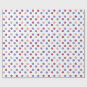 Paarse en roze pokadots cadeaupapier (Vlak)
