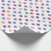 Paarse en roze pokadots cadeaupapier (Hoek)