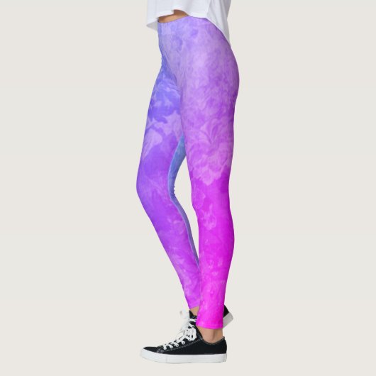 Paarse en roze regenboogontwerp Leggings (Links)
