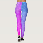 Paarse en roze regenboogontwerp Leggings (Achterkant)