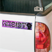 Paarse en roze RESIST Eerste Bumpersticker (Op Truck)