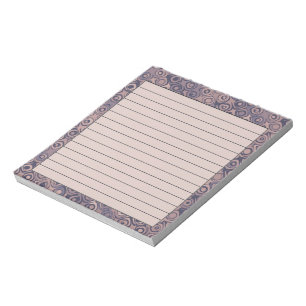 Paarse en roze retro patroon notitieblok