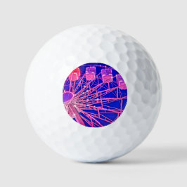 Paarse en roze reuzenrad golfballen