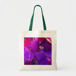 Paarse en roze reuzensnoerwten tote bag