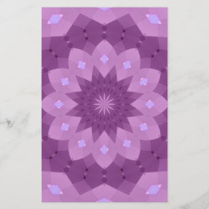 Paarse en roze rosette briefpapier