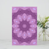 Paarse en roze rosette briefpapier (Staand voorkant)